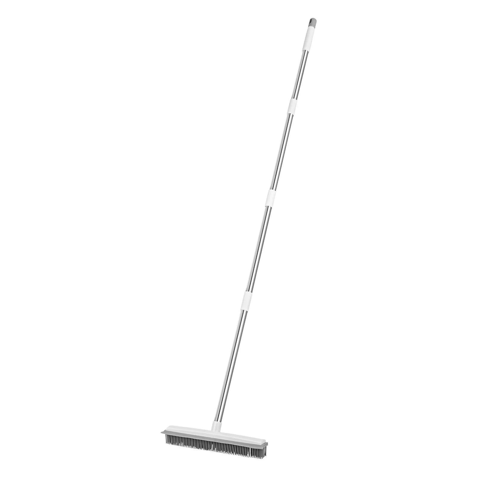 Pet Hair Removal Broom 58.46 in Adjustable Long Handle Pet Hair Rubber Broom
