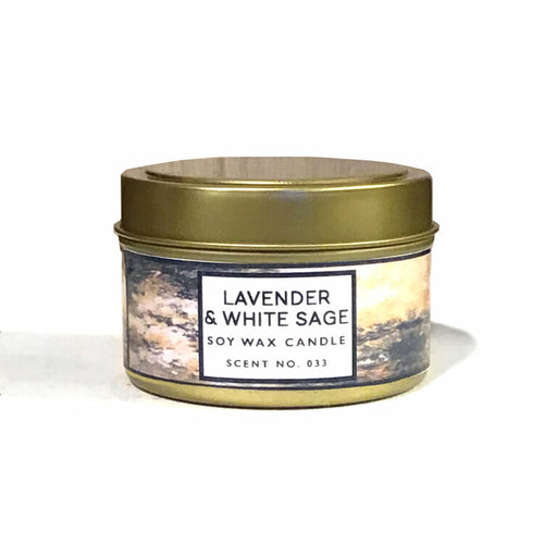 Lavender + White Sage Candle | Hand-Poured Aromatherapy Soy Wax