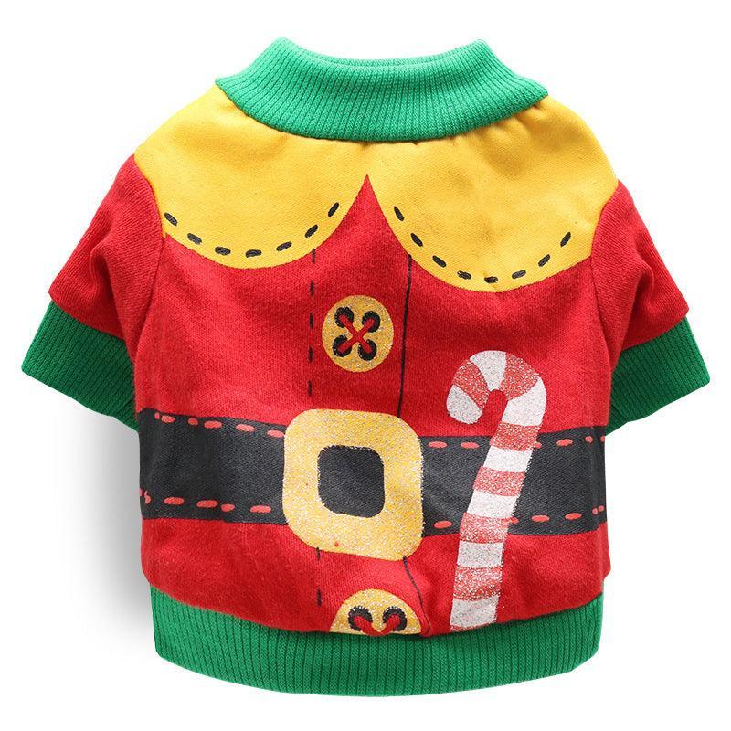 Cozy Cotton Christmas Pet Dog T-Shirt - Festive Attire For All Sizes!