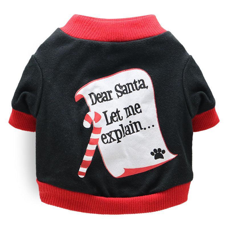 Cozy Cotton Christmas Pet Dog T-Shirt - Festive Attire For All Sizes!