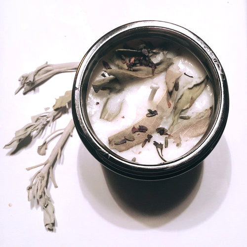 Lavender + White Sage Candle | Hand-Poured Aromatherapy Soy Wax